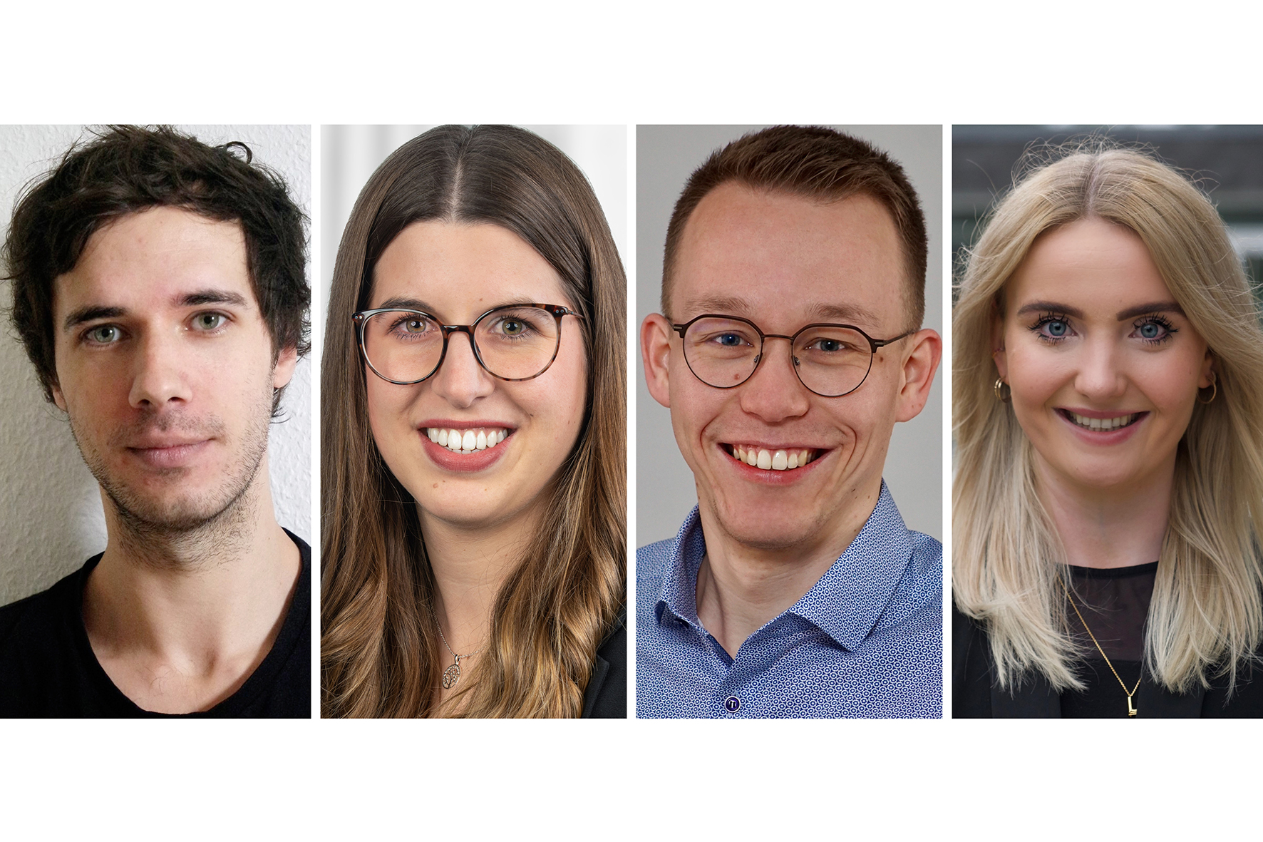 Ausgezeichnet für ihre Abschlussarbeiten (v.l.): Daniel Gierse, Verena Hagen, Maximilian Köster und Lisa-Marie Pütz
