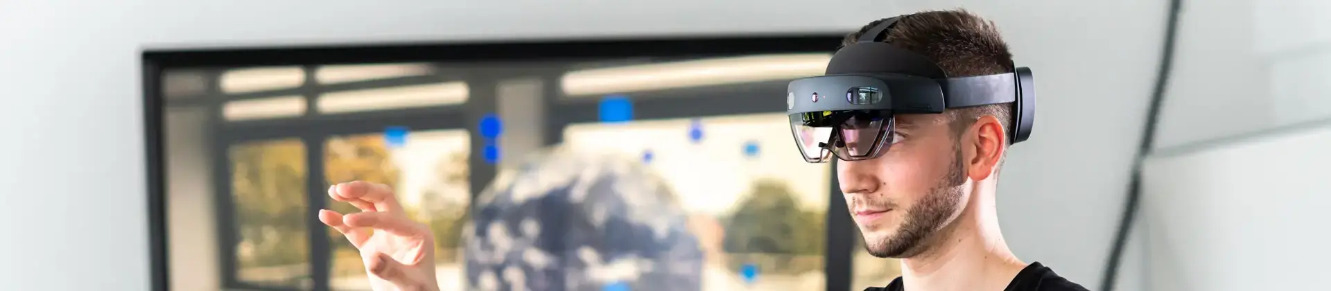 Student mit einer Virtuell reality Brille