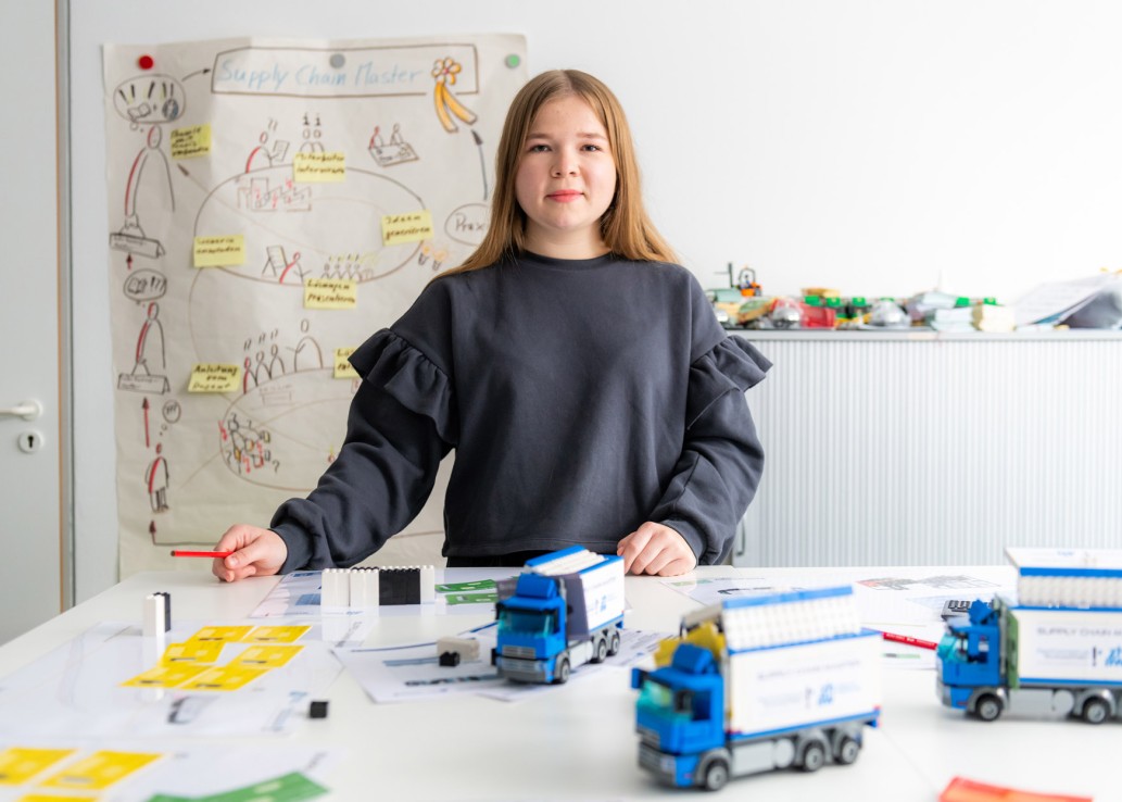 Studentin im Labor