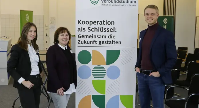 Organisierten die Tagung Verbundstudium 2025: Michelle Schittek, Sabine Seil und Prof. Dr. Alexander Martin 
