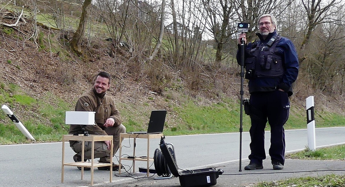 Philipp Weber (li.) und Polizeihauptkommissar Ralf Müsse