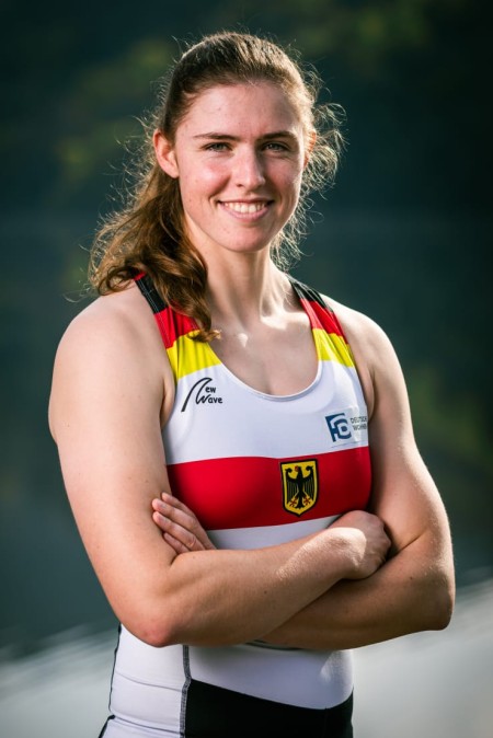 FH-Studentin Franziska Kampmann hat es bei den Olympischen Spielen in Tokio in ihrer Disziplin „Frauen-Doppelvierer“ bis ins Finale geschafft. Foto: Yannick Schurwanz