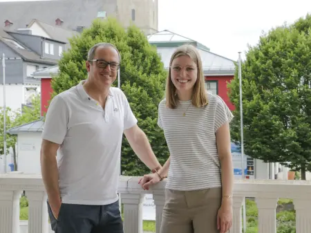 Wirtschaftsförderer Michael Aufmhof und Daria Mettken
