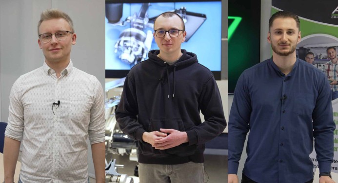 Die Dr. Kirchhoff-Preisträger 2026: David Pieper, Max Gornik und Nikolaos Karapoulatidis.